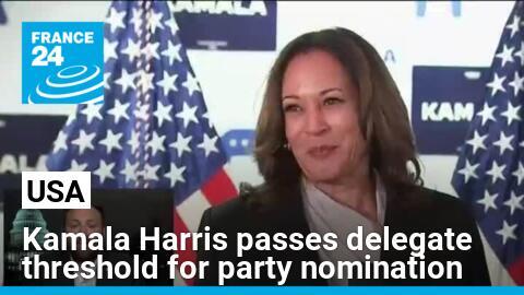 Kamala Harris passes delegate threshold for Democratic nomination